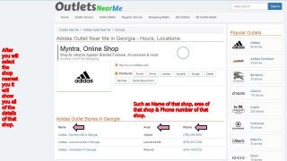 adidas outlet contact number