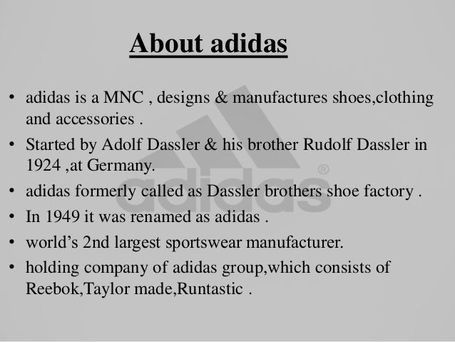 adidas holding company