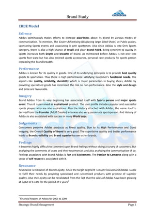 cbbe model of adidas