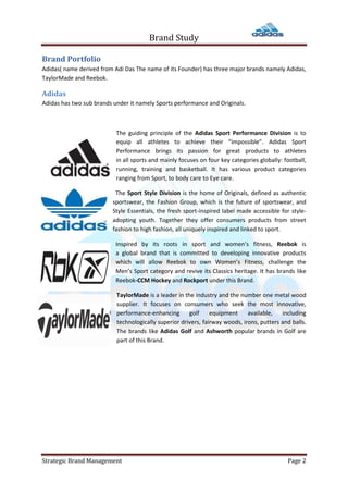 An analysis of brand-building elements used by Adidas – Zhorna