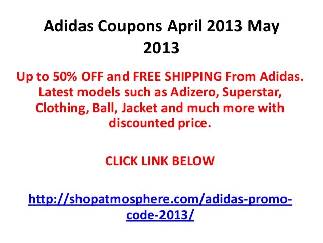Adidas Coupons April 2013 May 2013 50 