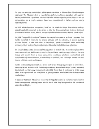Adidas nike case study