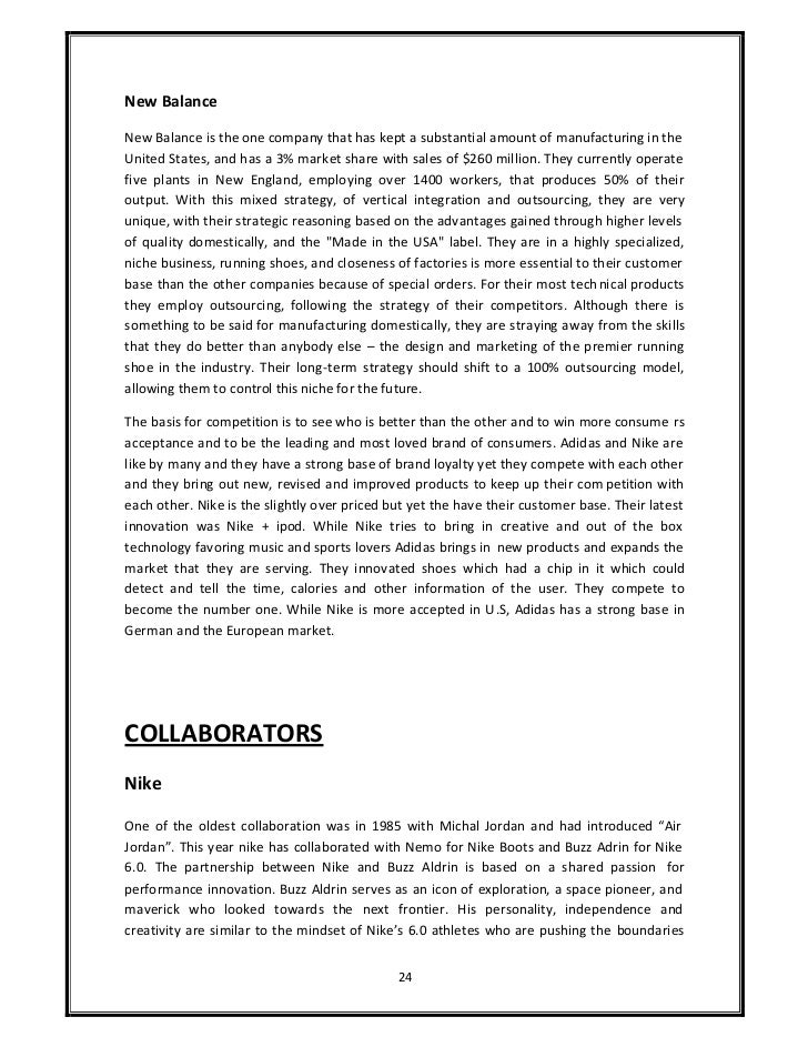 new balance athletic shoe case study