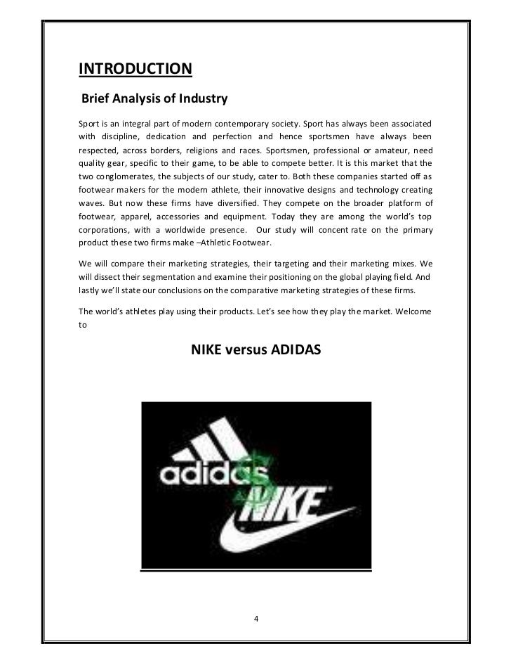 nike vs adidas case study