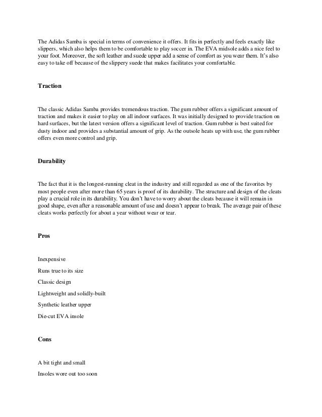 adidas samba run big or small