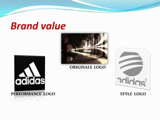 Brand value


                   ORIGINALS LOGO




PERFORMANCE LOGO                    STYLE LOGO
 