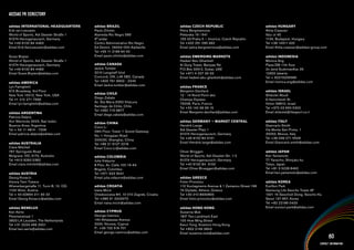 ADIDAS PR DIRECTORY
adidas INTERNATIONAL HEADQUARTERS       adidas BRAZIL                             adidas CZECH REPUBLIC                            adidas HUNGARY
Erik van Leeuwen                        Paulo Ziliotto                            Petra Bergmannova                                Attila Csaszari
World of Sports, Adi Dassler Straße 1   Alameda Rio Negro 585                     Pekarska 16 / 641                                Váci út 45
91074 Herzogenaurach, Germany           9° andar                                  155 00 Praha 5 – Jinonice, Czech Republic        1134, Budapest, Hungary
Tel +49 9132 84 4463                    Centro Administrativo Rio Negro           Tel +420 251 095 662                             Tel +36 14511 420
Email Erik.VanLeeuwen@adidas.com        Ed Demini 06454-000 Alphaville            Email petra.bergmannova@adidas.com               Email Attila.csaszari@adidas-group.com
                                        Tel +55 11 2196 64 00
Susie Boylan                            Email paulo.ziliotto@adidas.com           adidas EMERGING MARKETS                          adidas INDONESIA
World of Sports, Adi Dassler Straße 1                                             Hadeel Abu-Gharbieh                              Monica Ang
91074 Herzogenaurach, Germany           adidas CANADA                             Al Gurg Tower, Baniyas Rd                        Plaza DM 11th floor
Tel +49 9132 84 4483                    Jackie Tumber                             P.O.Box 32512, Dubai, UAE                        Jln Jend SudirmanKav 25
Email Susie.Boylan@adidas.com           3210 Langstaff blvd                       Tel +971 4 227 30 33                             12920 Jakarta
                                        Concord, ON, L4K 5B2, Canada              Email hadeel.abu-gharbieh@adidas.com             Tel + 62215205566
                                        Tel +905 761 9900 - 2345                                                                   Email monica.ang@adidas.com
adidas AMERICA
                                        Email Jackie.tumber@adidas.com
Lyn Famiglietti                                                                   adidas FRANCE
610 Broadway, 3rd Floor                                                           Benjamin Devillard                               adidas ISRAEL
                                        adidas CHILE
New York 10012, New York, USA                                                     12 - 14 Rond Point des                           Shibolet Abudi
                                        Diego Zabala
Tel +1 212 271 7566                                                               Champs Elysées                                   6 Hamchtesh St.
                                        Av. Sta Maria 6350 Vitacura
Email lyn.famiglietti@adidas.com                                                  75008, Paris, France                             Holon 58810, Israel
                                        Santiago de Chile, Chile                  Tel +33 142 99 99 15                             Tel +972 03 650 5300
                                        Tel +562 715 6877
adidas ARGENTINA                                                                  Email Benjamin.devillard@adidas.com              Email shibolet@lifesport.co.il
                                        Email diego.zabala@adidas.com
Patricia Dalpra
Von Wernicke 3023, San Isidro                                                     adidas GERMANY – MARKET CENTRAL                  adidas ITALY
                                        adidas CHINA
Buenos Aires, Argentina                                                           Hendrik Lange                                    Giancarlo Smith
                                        Coco Li
Tel + 54 11 4814 - 7206                                                           Adi Dassler Platz 1                              Via Monte San Primo, 1
                                        29th Floor, Tower 1 Grand Gateway
Email patricia.dalpra@adidas.com                                                  91074 Herzogenaurach, Germany                    20052, Monza, Italy
                                        No. 1 Hongqiao Road
                                                                                  Tel +49 9132 84 3131                             Tel +39 039 271 5506
                                        200030, Shanghai, China
adidas AUSTRALIA                                                                  Email Hendrik.lange@adidas.com                   Email Giancarlo.smith@adidas.com
                                        Tel +86 21 6127 2216
Clare Mitchell                          Email Coco.Li@adidas.com
767 Springvale Road                                                               Oliver Brüggen                                   adidas JAPAN
Mulgrave, VIC 3170, Australia           adidas COLOMBIA                           World of Sports, Adi-Dassler-Str. 1-2            Ken Yamamoto
Tel +613 9263 5382                      Julia Vidaurre                            91074 Herzogenaurach, Germany                    77 Yaraicho, Shinjuku-ku
Email clare.mitchell@adidas.com         8 Piso, Av. Calle 100 19-64               Tel +40 9132 84 3100                             Tokyo, Japan
                                        Bogotá, Colombia                          Email Oliver.Brueggen@adidas.com                 Tel +81 3 5228 8462
adidas AUSTRIA                          Tel +571 633 9041                                                                          Email ken.yamamoto@adidas.com
Georg Kovacic                           Email julia.vidaurre@adidas.com           adidas GREECE
Vienna Twin Towers                                                                Fotini Priovolou                                 adidas KOREA
Wienerbergstraße 11, Turm B, 10. OG     adidas CROATIA                            112 Vouliagmenis Avenue & 1 Zamanou Street 166   EunSun Park
1100 Wien, Austria                      Ivana Micin                               74 Glyfada, Athens, Greece                       Samsung Life Seocho Tower 9F
Tel + 43 (0)664 211 90 22               Oreskoviceva 6H, 10 010 Zagreb, Croatia   Tel +30 210 8930800                              1321 15 Seocho2-Dong, Seocho-Ku
Email Georg.Kovacic@adidas.com          Tel +385 91 2343272                       Email fotini.priovolou@adidas.com                Seoul 137 857, Korea
                                        Email ivana.micin@adidas.com                                                               Tel +82 22186 0433
adidas BENELUX                                                                    adidas HONG KONG                                 Email eunsun.park@adidas.com
Ken Aerts                               adidas CYPRUS                             Susanna Muk
Plesmanstraat 1                         George Ioannou                            18/F Two Landmark East
3833 LA Leusden, The Netherlands        140 Athalassas Avenue                     100 How Ming Street
Tel +31 (0)33 496 3301                  2024, Nicosia, Cyprus                     Kwun Tong, Kowloon Hong Kong
Email ken.aerts@adidas.com              P.: +35 722 519 701                       Tel +852 2149 3843
                                        Email george.ioannou@adidas.com           Email susanna.muk@adidas.com
                                                                                                                                                                             80
                                                                                                                                                                      Contact Information
 