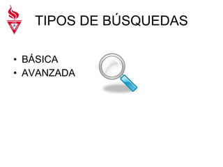 TIPOS DE BÚSQUEDAS BÁSICA AVANZADA 