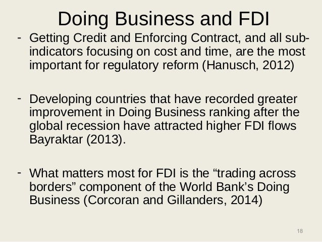 Trading across borders indicators