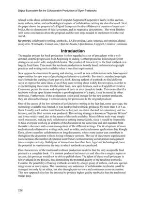 A digital ecosystem for the collaborative production of open textbooks ...