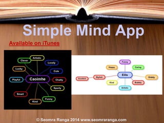 Simple Mind App
Available on iTunes

© Seomra Ranga 2014 www.seomraranga.com

 