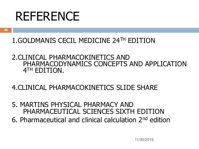 Clinical Pharmacokinetics Concepts And Applications