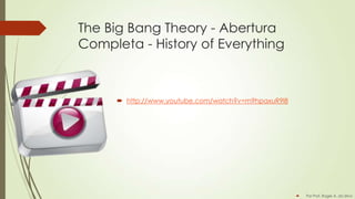 The Big Bang Theory - Abertura
Completa - History of Everything

 http://www.youtube.com/watch?v=m9hpaxuR9l8



Por Prof. Roger A. da Silva

 