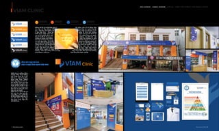 OUR SERVICE I BRAND IDENTITY - DỊCH VỤ I NHẬN DIỆN THƯƠNG HIỆU DOANH NGHIỆP
VIAM CLINIC
42 I Adina Vietnam Proﬁle Adina Vietnam Proﬁle I 43
Từ những chia sẻ về thông điệp
thương hiệu của người sáng lập.
Adina Việt Nam đã đưa ra giải
pháp về hình ảnh thương
hiệu xoay quanh hình trái
tim, tượng trưng cho sự yêu
thương - sự chăm sóc - sức
khỏe. Các phương án thiết
kế đều được tối ưu từ những
nét vẽ tay, thể hiện sự gần gũi
với trẻ em (đối tượng khách
hàng chính của VIAM). Toàn bộ
hệ thống nhận diện của VIAM
Clinic từ Logo, nhận diện doanh
nghiệp, nhận diện phòng khám, nhận
diện online đảm bảo hình ảnh thương
hiệu đồng bộ chuyên nghiệp.
Chúng tôi đã có cơ hội được gặp và
làm việc với Ông Trương Hồng
Sơn - Phó Tổng thư ký Tổng hội
Y học Việt Nam - Sáng lập
VIAM Clinic, được nghe ông
chia sẻ về ý tưởng thành lập
với giá trị cốt lõi là mang lại
những giải pháp dinh dưỡng
khoa học và có tính ứng dụng
cao cho cộng đồng. Cơ sở để
tạo nên giá trị của VIAM dựa vào
những Giáo sư - Tiến Sỹ hàng đầu
về lĩnh vực dinh dưỡng. Ông mong
muốn một hình ảnh thương hiệu
phòng khám truyền tải được sự yêu
thương - chăm sóc những mầm non Việt
giúp tương lai vươn cao.
CHĂM SÓC
YÊU THƯƠNG
VƯƠN CAO
TỔNG HỘI Y HỌC VIỆT NAM
VIỆN Y HỌC ỨNG DỤNG VIỆT NAM
VIAM Clinic là phòng khám
chuyên khoa dinh dưỡng
trực thuộc Tổng hội Y học
Việt Nam - Viện Y học Ứng
dụng Việt Nam. Phòng
khám tập hợp các Giáo sư -
Tiến Sỹ đầu ngành của Việt
Nam chuyên về nghiên cứu
Y học, Tư vấn và đưa ra các
giải pháp dinh dưỡng giúp
đảm bảo sự phát triển toàn
diện của con người.
VIAM Clinic là kênh kết nối
đầu tiên của Tổng hội đến
cộng đồng, giúp người dân
có thể dễ dàng tiếp cận với
các kiến thức y học được
ứng dụng trong thực tiễn
của Việt Nam.
PANTONE 1495C
C0 M50 Y100 K0
R247 G148 B29 #F7941D
PANTONE 647C
C90 M65 Y0 K0
R32 G98 B175 #9BBA3C
PANTONE 7579C
C0 M80 Y100 K0
R241 G90 B34 #F15A22
PANTONE 2915C
C60 M20 Y0 K0
R93 G169 B221 #5DA9DD
 