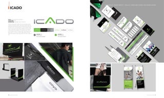 OUR SERVICE I BRAND IDENTITY - DỊCH VỤ I NHẬN DIỆN THƯƠNG HIỆU DOANH NGHIỆP
ICADO
50 I Adina Vietnam Proﬁle Adina Vietnam Proﬁle I 51
Client: Thế giới đồ tập Vina Sport
Coppyright: 2017
Designed by: Huongdt_Adina Vietnam
ICADO là dòng sản phẩm thời trang đồ tập thuộc
công ty Vina Sport. Được xây dựng từ bước đặt tên
đến triển khai thiết kế logo và thiết kế hệ thống bao
bì nhãn mác của thương hiệu. Logo với điểm nhấn
nằm ở chữ cái A mang thông điệp về sự phát triển
mạnh mẽ không ngừng. Chữ A giống như 1 đỉnh
núi với khát vọng chinh phục đỉnh cao đúng với cái
tên ICADO = I can do = Tôi sẽ chiến thắng. Thông
điệp cần truyền tải qua logo được thể hiện 1 cách rõ
rệt.
OUR SERVICE I BRAND IDENTITY - DỊCH VỤ I NHẬN DIỆN THƯƠNG HIỆU DOANH NGHIỆP
PANTONE 430C
C0 M0 Y0 K60
R128 G130 B133 #808285
PANTONE 360C
C60 M0 Y95 K0
R113 G191 B75 #71BF4B
 