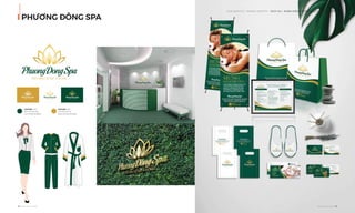 PHƯƠNG ĐÔNG SPA
OUR SERVICE I BRAND IDENTITY - DỊCH VỤ I NHẬN DIỆN THƯƠNG HIỆU DOANH NGHIỆP
52 I Adina Vietnam Proﬁle Adina Vietnam Proﬁle I 53
PANTONE 1234C
C90 M45 Y80 K45
R5 G75 B55 #E7BB20
PANTONE 1234C
C20 M35 Y90 K0
R209 G164 B52 #D1A434
DANH SÁCH CÁC DỊCH VỤ
TẠI SPA PHƯƠNG ĐÔNG
Tẩy tế bào chết cho da mặt
Tẩy tế bào chết body
Massage mặt thư giãn, đắp mặt na
dưỡng da
Massage và làm trắng da mặt, đi tinh
chất collagel cho da giúp dưỡng trắng
và làm mờ nếp nhăn
Massage body
Massage làm trắng body
Tắm trắng da mặt bằng thảo dược
thiên nhiên
Tắm trắng body công nghệ cao,
không bắt nắng
Chuyên phun, thêu, xoá, sửa và làm
mới chân mày -mắt, môi
Tán bột chân mày đẹp tự nhiên
Điêu khắc chân mày 3D công nghệ cao
Phun mí mắt hàn quốc giúp đôi mắt
to, tròn, đẹp long lanh
Xử lý và làm hồng môi thâm
Phun môi lua
Phun môi 3D
Làm hồng nhũ hoa
Xoá hình xăm
Massage giảm mỡ toàn thân
Làm mờ sẹo rỗ bằng công nghệ lăn
kim vi điểm, và tia IPL
Tái tạo và làm trắng da mặt
Làm se khít lỗ chân lông
Làm mờ vết thâm
Điều trị mụn trứng cá, mụn đầu đen,
mụn bọc, mụn ẩn dưới da, kết hơp với
ánh sáng xanh dương làm triệt tiêu
nhân mụn và giúp da kháng khuẩn tốt
Trẻ hoá da bằng ánh sáng Elight
Xoá nốt ruồi, mụn thịt, mụn cóc
Wax lông tay, chân, nách
Triệt lông Vĩnh viễn công nghệ cao
DỊCH VỤ CHĂM SÓC DA DỊCH VỤ THẨM MỸ
HOTLINE
091 786 3150 Zalo: 096 843 6690 / Facebook: 091 786 3150 Email: nguyenthiphuongdong3150@gmail.com
 