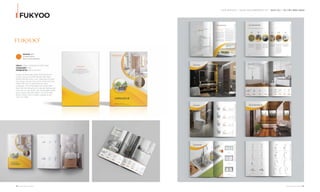 OUR SERVICE I SALES DOCUMENTARY KIT - DỊCH VỤ I TÀI LIỆU BÁN HÀNG
FUKYOO
78 I Adina Vietnam Proﬁle Adina Vietnam Proﬁle I 79
PANTONE 1575C
C0 M60 Y100 K0
R245 G130 B32 #F58220
Client: CÔNG CP BRASLER VIỆT NAM
Coppyright: 2018
Designed by: Adina Vietnam
Fukyoo là dòng sản phẩm thiết bị vệ sinh
thuộc công ty cổ phần Brasler Việt Nam.
ADINA đã xây dựng cuốn catalogue từ bước
xây dựng concept chụp hình, chụp hình sản
phẩm đến lên ý tưởng thiết kế cuốn
catalogue. Tính nhận diện luôn được đảm
bảo nhờ việc đồng bộ về màu sắc đường nét,
cách bố cục sản phẩm với những điểm nhấn
giúp Fukyoo đưa sản phẩm của mình đến
khách hàng 1 cách chuyên nghiệp và tạo
niềm tin nhất.
 