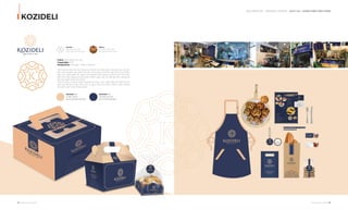 Client: Tiệm bánh nhọ nồi
Coppyright: 2017
Designed by: Huongdt - Adina Vietnam
Tiệm bánh Nhọ Nồi nức tiếng Hà Thành tái nhận diện thương hiệu với tên
gọi mới Kozideli- góc bánh sẻ chia. Với tên gọi mới hiện đại, trẻ trung, nhiều
cảm xúc, nhận diện lõi- logo của Kozideli khởi nguồn từ khối tròn tỉ mỉ, độc
đáo, tính liên tưởng tới sản phẩm bánh ngọt, các chi tiết gợi liên tưởng tới
bàn tay nghệ nhân làm bánh.
Khách hàng, tới tiệm bánh Kozideli sẽ được cảm nhận đầy đủ nhất không
gian dịu dàng, ấm áp, nếm trọn vị ngon ngọt của tiệm bánh truyền thống
vừa được làm mới thương hiệu.
OUR SERVICE I PACKAGE DESIGN - DỊCH VỤ I NHẬN DIỆN SẢN PHẨM
KOZIDELI
84 I Adina Vietnam Proﬁle Adina Vietnam Proﬁle I 85
Kozideli
Cách điệu chữ cái K
nhằm tạo tính nhận diện
Bakery
Hình ảnh chiếc bánh
liên tưởng tới sản phẩm
PANTONE 155C
C5 M20 Y35 K0
R240 G204 B167 #F0CCA7
PANTONE 432C
C90 M80 Y40 K30
R45 G57 B90 #2D395A
 