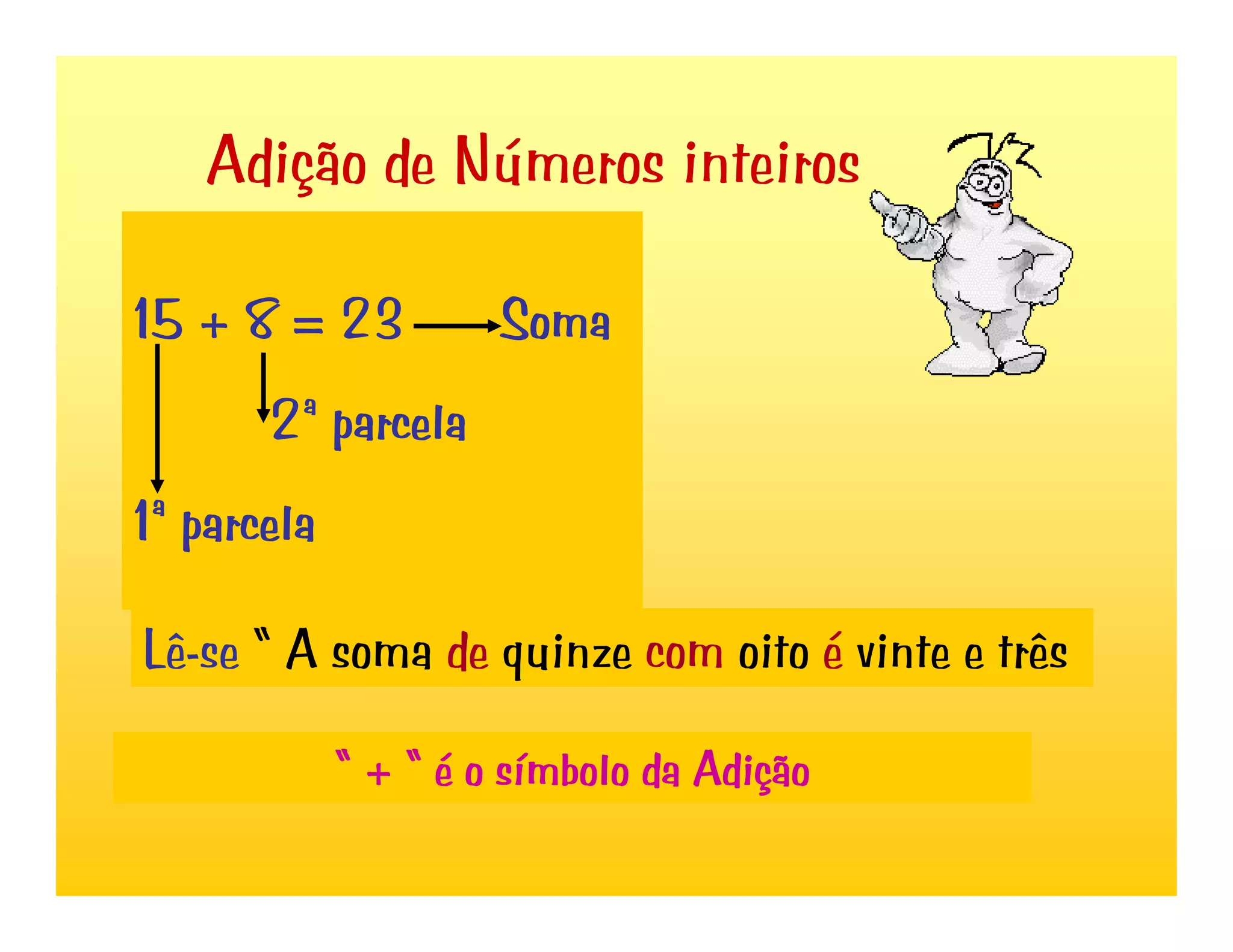 Adição de números inteiros | PDF