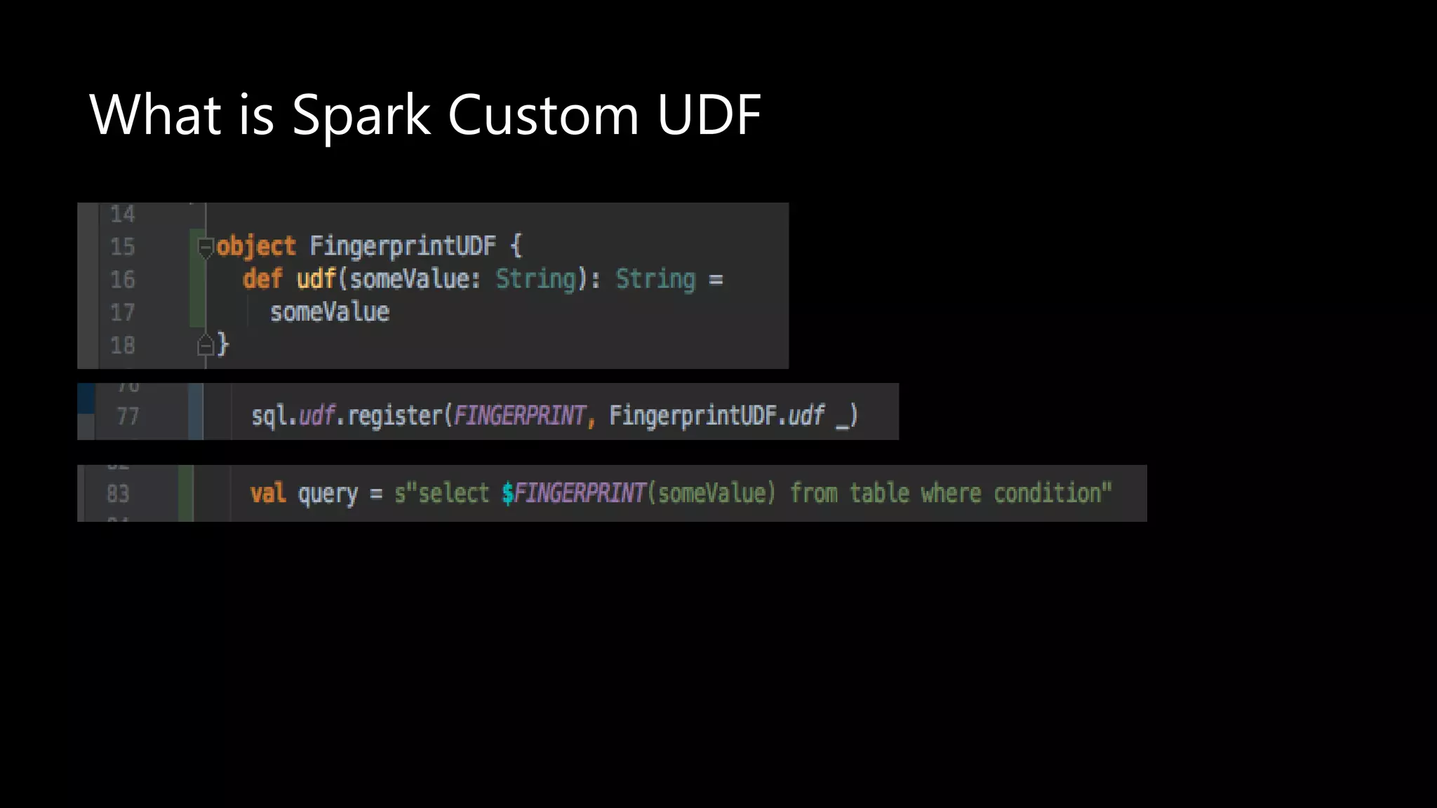 What is Spark Custom UDF
 