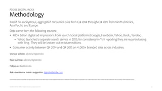 Based on anonymous, aggregated consumer data from Q4 2014 through Q4 2015 from North America,
Asia Pacific and Europe.
Dat...