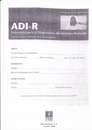 Adir Interview Form.pdf ADIR R PÁGINAS ESCANEADAS PARA ENTREVISTA | PDF