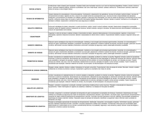PINTOR LETRISTA
TÉCNICO DE INFORMATICA
ANALISTA COMERCIAL
CADASTRADOR
GERENTE COMERCIAL
GERENTE DE VENDAS
PROMOTOR DE VENDAS
SUPERVISOR DE VENDAS COMERCIAL
VENDEDOR
ANALISTA DE LOGISTICA
ASSISTENTE DE LOGISTICA
COORDENADOR DE LOGISTICA
Vendem mercadorias em estabelecimentos do comércio varejista ou atacadista, auxiliando os clientes na escolha. Registram entrada e saída de mercadorias.
Promovem a venda de mercadorias, demonstrando seu funcionamento, oferecendo-as para degustação ou distribuindo amostras das mesmas. Informam sobre
suas qualidades e vantagens de aquisição. Expõem mercadorias de forma atrativa, em pontos estratégicos de vendas, com etiquetas de preço. Prestam
serviços aos clientes, tais como: troca de mercadorias; abastecimento de veículos; aplicação de injeção e outros serviços correlatos. Fazem inventário de
mercadorias para reposição. Elaboram relatórios de vendas, de promoções, de demonstrações e de pesquisa de preços.
Planejam, controlam e programam a produção; controlam suprimentos (matéria-prima e outros insumos). Planejam a manutenção de máquinas e
equipamentos. Tratam informações em registros de cadastros e relatórios e na redação de instruções de trabalho.
Confeccionam matriz (chapas) para impressão; compõem textos para impressão manual ou por meio de máquinas tipográficas, linotipos, recorte e pintura a
pincel. Imprimem trabalhos gráficos, artísticos e publicitários, tais como notas fiscais, outdoors, cartazes, letreiros etc. Confeccionam carimbos; preenchem
ordens de serviço e comunicação interna.
Operam sistemas de computadores e microcomputadores, monitorando o desempenho dos aplicativos, recursos de entrada e saída de dados, recursos de
armazenamento de dados, registros de erros, consumo da unidade central de processamento (cpu), recursos de rede e disponibilidade dos aplicativos.
Asseguram o funcionamento do hardware e do software; garantem a segurança das informações, por meio de cópias de segurança e armazenando-as em local
prescrito, verificando acesso lógico de usuário e destruindo informações sigilosas descartadas. Atendem clientes e usuários, orientando-os na utilização de
hardware e software; inspecionam o ambiente físico para segurança no trabalho.
Organizam a rotina de serviços e realizam entrada e transmissão de dados, operando teleimpressoras e microcomputadores; registram e transcrevem
informações, operando máquinas de escrever; atendem necessidades do cliente interno e externo. Supervisionam trabalho e equipe e negociam serviço com
cliente.
Elaboram planos estratégicos das áreas de comercialização, marketing e comunicação para empresas agroindustriais, industriais, de comercialização e
serviços em geral; implementam atividades e coordenam sua execução; assessoram a diretoria e setores da empresa. Na área de atuação, gerenciam recursos
humanos, administram recursos materiais e financeiros e promovem condições de segurança, saúde, preservação ambiental e qualidade.
Elaboram planos estratégicos das áreas de comercialização, marketing e comunicação para empresas agroindustriais, industriais, de comercialização e
serviços em geral; implementam atividades e coordenam sua execução; assessoram a diretoria e setores da empresa. Na área de atuação, gerenciam recursos
humanos, administram recursos materiais e financeiros e promovem condições de segurança, saúde, preservação ambiental e qualidade.
Controlam, programam e coordenam operações de transportes em geral; acompanham as operações de embarque, transbordo e desembarque de carga.
Verificam as condições de segurança dos meios de transportes e equipamentos utilizados, como também, da própria carga. Supervisionam armazenamento e
transporte de carga e eficiência operacional de equipamentos e veículos. Controlam recursos financeiros e insumos, elaboram documentação necessária ao
desembargo de cargas e atendem clientes. Pesquisam preços de serviços de transporte, identificam e programam rotas e informam sobre condições do
transporte e da carga.
Planejam as atividades operacionais de empresas de armazenamento, distribuição, transportes, comunicações e logística. Administram equipes, gerenciam
recursos materiais e financeiros da área. Controlam o processo operacional e avaliam seus resultados. Providenciam meios para que as atividades sejam
desenvolvidas em conformidade com as normas e procedimentos técnicos, de qualidade, segurança, meio ambiente e saúde. Buscam novas tecnologias e
assessoram a diretoria e setores da empresa.
Vendem mercadorias em estabelecimentos do comércio varejista ou atacadista, auxiliando os clientes na escolha. Registram entrada e saída de mercadorias.
Promovem a venda de mercadorias, demonstrando seu funcionamento, oferecendo-as para degustação ou distribuindo amostras das mesmas. Informam sobre
suas qualidades e vantagens de aquisição. Expõem mercadorias de forma atrativa, em pontos estratégicos de vendas, com etiquetas de preço. Prestam
serviços aos clientes, tais como: troca de mercadorias; abastecimento de veículos; aplicação de injeção e outros serviços correlatos. Fazem inventário de
mercadorias para reposição. Elaboram relatórios de vendas, de promoções, de demonstrações e de pesquisa de preços.
Planejam vendas, atendem clientes e coletam indicadores do mercado consumidor. Supervisionam rotina de equipe de vendas. Recrutam, treinam e avaliam
profissionais de vendas de produtos e serviços. Apresentam à gerência os resultados das metas de vendas.
Estruturam estratégias de projeto; pesquisam o quadro econômico, político, social e cultural; analisam mercado; desenvolvem propaganda e promoções;
implantam ações de relações públicas e assessoria de imprensa; vendem produtos, serviços e conceitos. No desenvolvimento das atividades é mobilizado um
conjunto de capacidades comunicativas.
Página 2
 