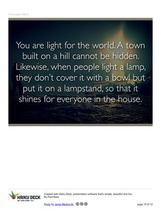 Photo by Javier Medina M. - Creative Commons Attribution-NonCommercial-ShareAlike License http://www.flickr.com/photos/61560899@N06 Created with Haiku Deck
 