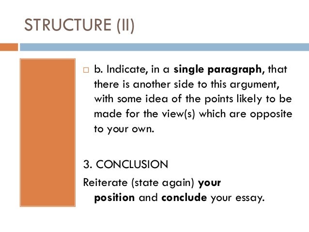 discursive essay structure