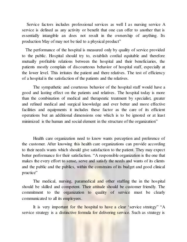 Dissertation health patient public satisfaction service