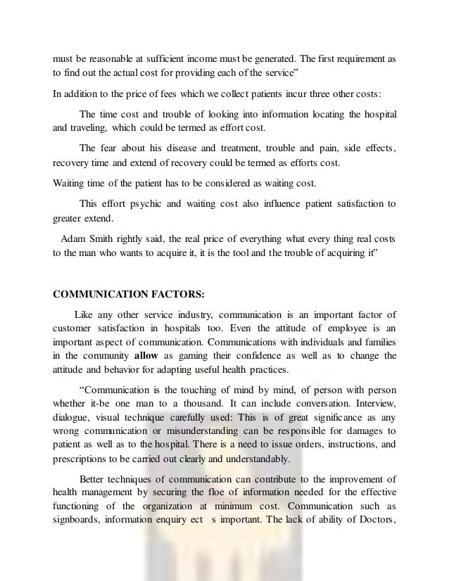 Dissertation health patient public satisfaction service