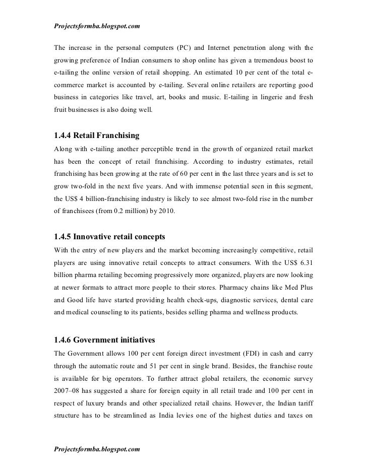 Online retailing dissertation