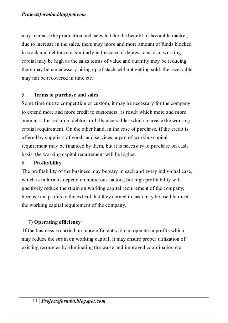 Theoretical framework of working capital management image