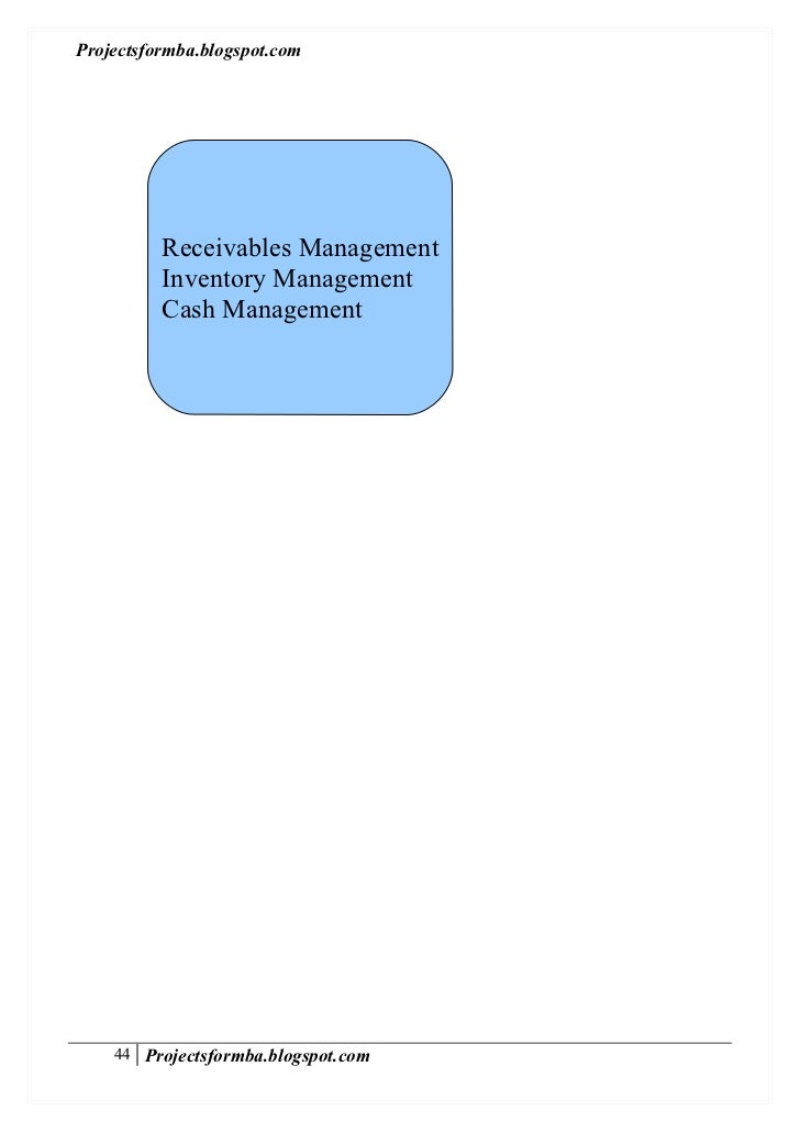 Dissertation on working capital management