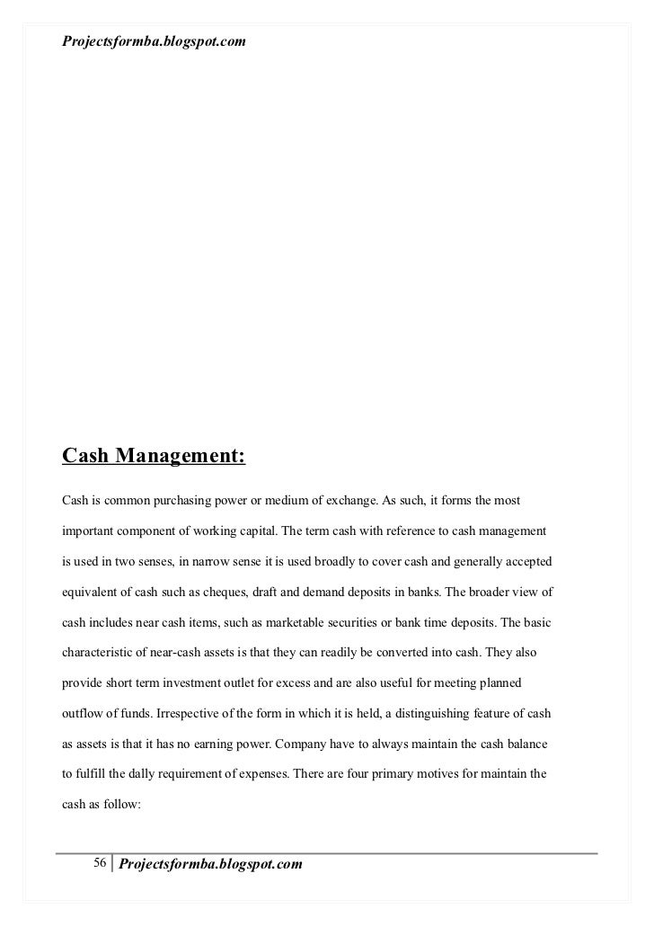Phd thesis on working capital management