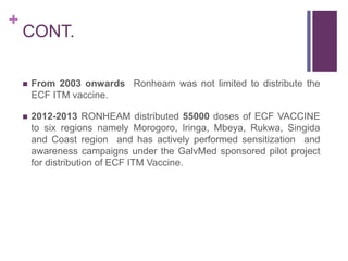 Scaling up the delivery of ITM in Tanzania through facilitation of the ITM value chain: A distributors perspective