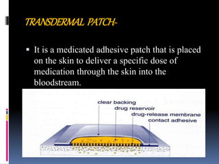 Transdermal Patches Of Drug Delivery System | PPTX