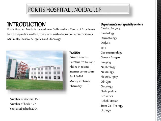 Fortis hospital , gurgaon case study picture