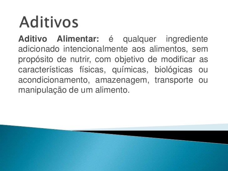 Aditivos Aditivos