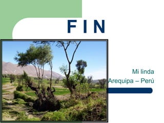 F I N
Mi linda
Arequipa – Perú
 
