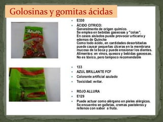 Golosinas y gomitas ácidas
 