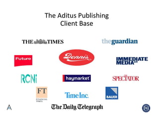 The Aditus Publishing
Client Base
 