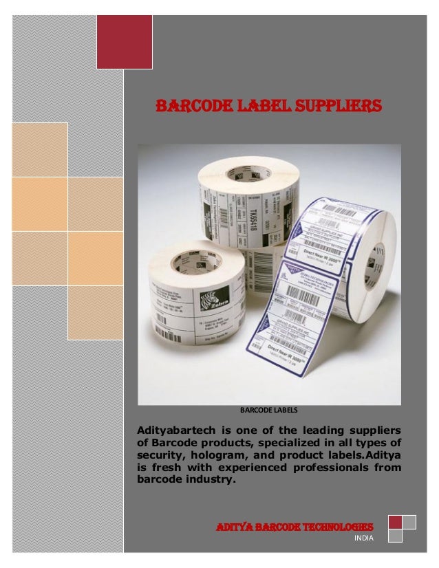 Barcode label suppliers