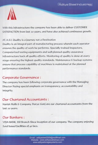 Aditya Steel Industries, Ghaziabad, Steel Shelves