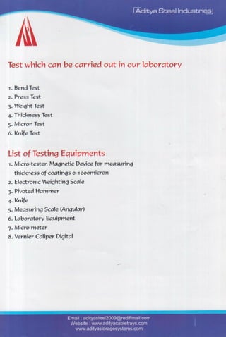 Aditya Steel Industries, Ghaziabad, Steel Shelves