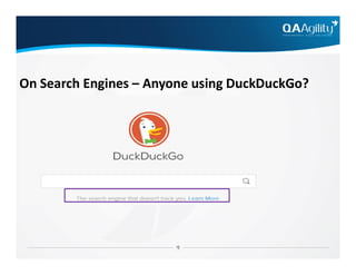 On Search Engines – Anyone using DuckDuckGo?
 