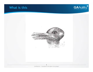 What is this
Confidential | Copyright © QA Agility Technologies
 