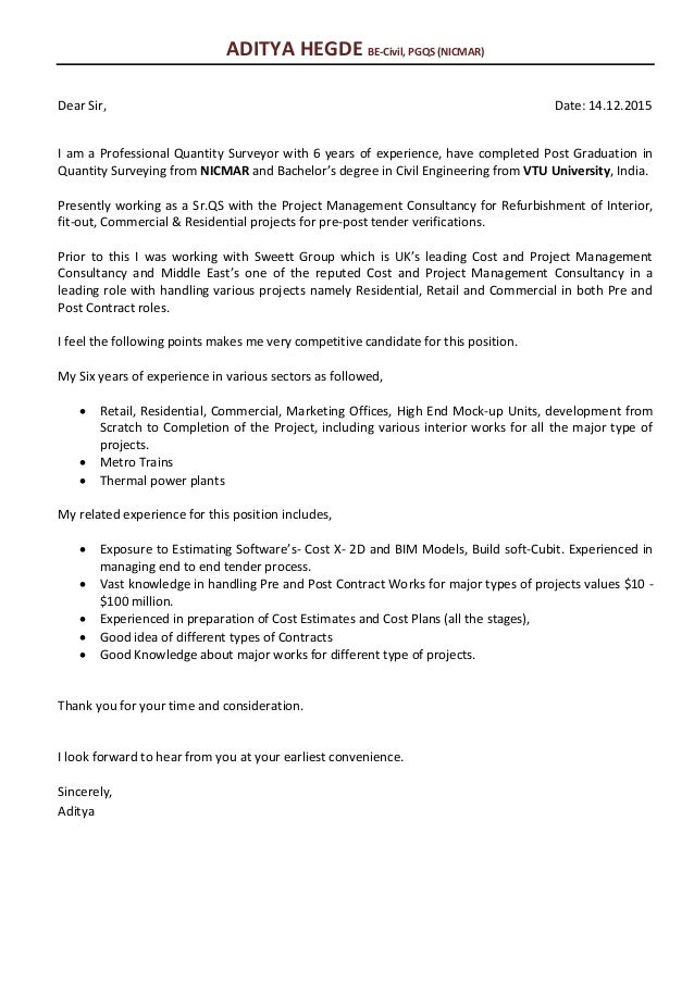 cv cover letter quantity surveyor writing a cv and cover quantity surveyor cv