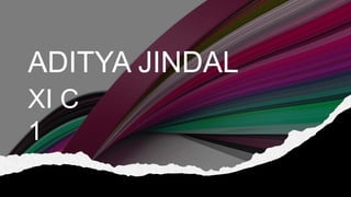 ADITYA JINDAL
XI C
1
 