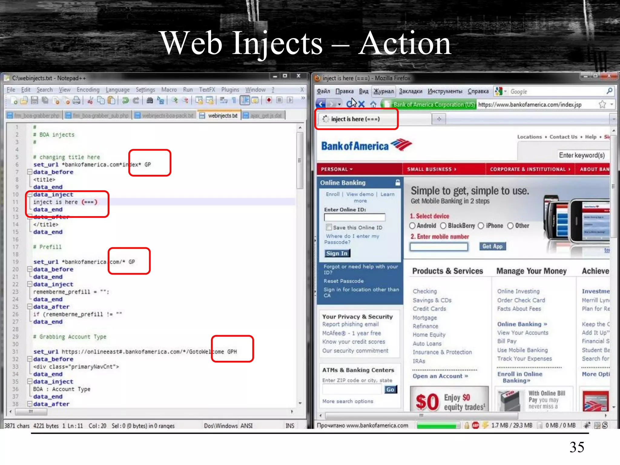 Web Injects – Action




                       35
 